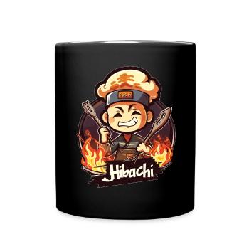 Hibachi Teppanyaki Bbq Japanese Cuisine - Full Colour Mug - black - Front
