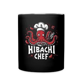 Hibachi Teppanyaki Bbq Japanese Cuisine - Full Colour Mug - black - Front