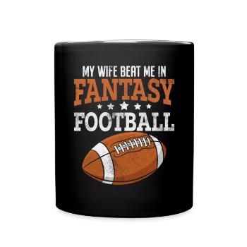 Drôle Fantasy Football Mari Commissaire Brouillon - Mug uni - noir - Devant