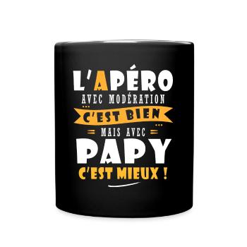 Papy Cadeau Humour papy cadeau papi papy - Mug uni - noir - Devant