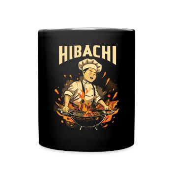 Hibachi Teppanyaki Bbq Japanese Cuisine - Full Colour Mug - black - Front