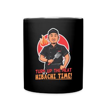 Hibachi Teppanyaki Bbq Japanese Cuisine - Full Colour Mug - black - Front