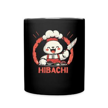Hibachi Teppanyaki Bbq Japanese Cuisine - Full Colour Mug - black - Front