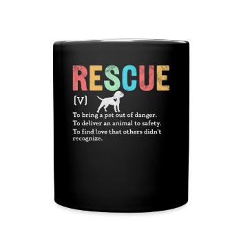 Mettre un animal de compagnie hors de danger Drôle Définition Animal - Mug uni - noir - Devant