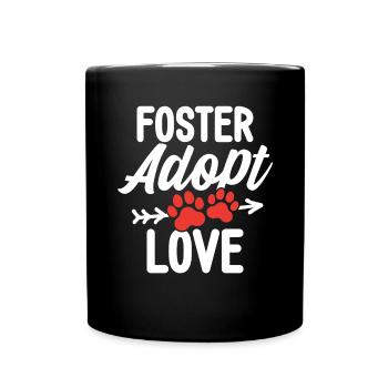 Lustiges Pflegetier Aktivist Tierheim Tierheim Tier - Tasse einfarbig - Schwarz - Vorne