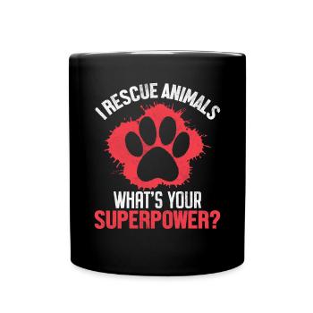 Drôle Sauver Animal Activiste Adoption d’animaux de compagnie Famille d’accueil - Mug uni - noir - Devant