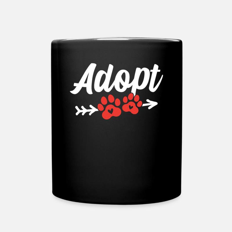 Adoptieren Sie ein Haustier Adoptionsheim Foster Rescue Tier - Tasse einfarbig - Schwarz
