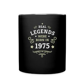 50e anniversaire Les légendes sont nées en 1975 - Mug uni - noir - Devant