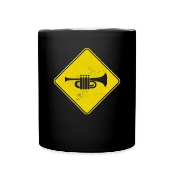 Drôle Trompette Fanfare Musicien Trompette - Mug uni - noir - Devant
