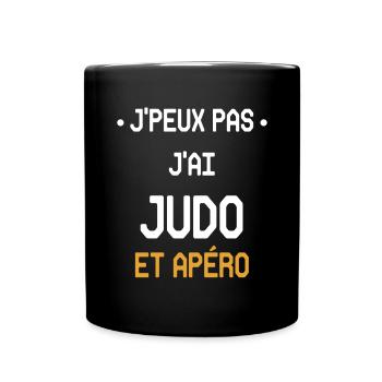 Ich kann nicht Judo und Aperitif haben - Tasse einfarbig - Schwarz - Vorne