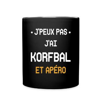 I can't I have korfbal and aperitif - Full Colour Mug - black - Front