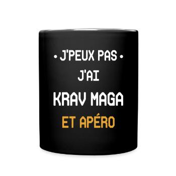 I can't I have Krav Maga and aperitif - Full Colour Mug - black - Front