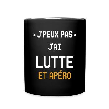 Ich kann nicht, ich kämpfte und Aperitif - Tasse einfarbig - Schwarz - Vorne