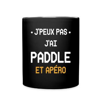 Ich kann kein Paddel und keinen Aperitif haben - Tasse einfarbig - Schwarz - Vorne