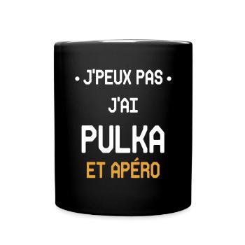 Ich kann keine Pulka und Aperitif haben - Tasse einfarbig - Schwarz - Vorne