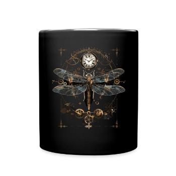 Libellule steampunk - Mug uni - noir - Devant