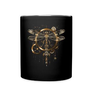 Steampunk dragonfly - Full Colour Mug - black - Front