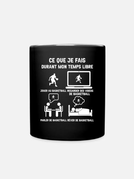 temps libre basketball humour - Mug uni - noir