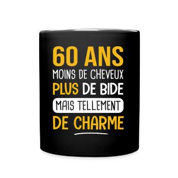 60 ans cadeau d'anniversaire 60 ans charmant - Mug uni - noir - Devant