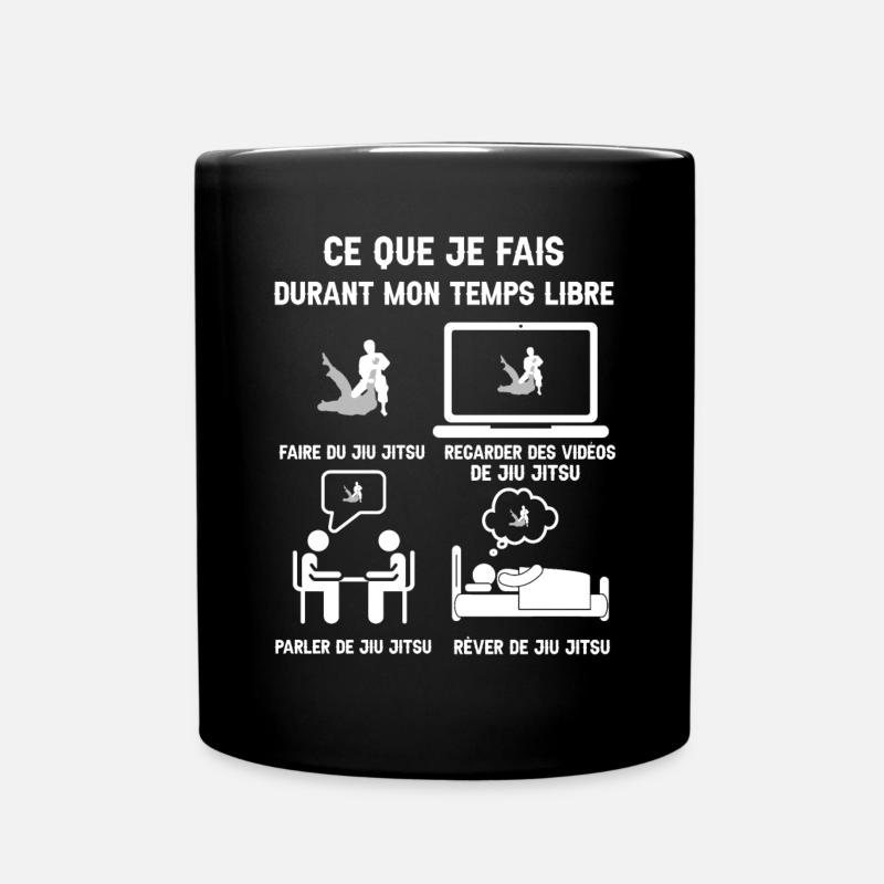 Freizeit Jiu Jitsu Humor - Tasse einfarbig - Schwarz