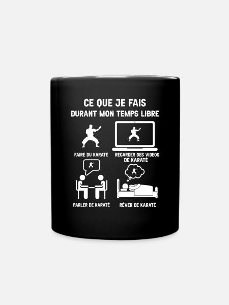temps libre karaté humour - Mug uni - noir