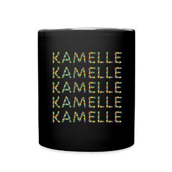 Kamelle Karneval Rosenmontag Fasching Bonbon - Tasse einfarbig - Schwarz - Vorne