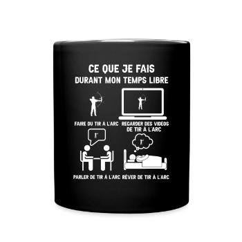 Free time archery humor - Full Colour Mug - black - Front