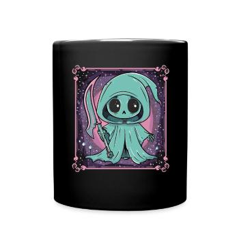 Kawaii Reaper Pastel Goth Cute Anime - Tasse einfarbig - Schwarz - Vorne
