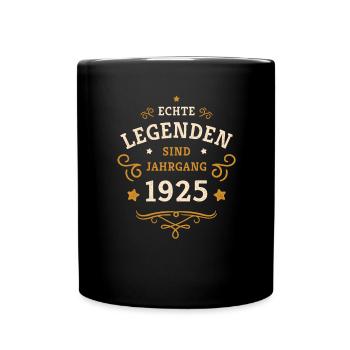 100th Birthday Real Legends are Born in 1925 - Full Colour Mug - black - Front