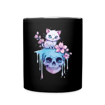 Kawaii Chat Pastel Goth Mignon Anime - Mug uni - noir - Devant