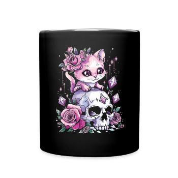 Kawaii Chat Pastel Goth Mignon Anime - Mug uni - noir - Devant