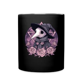 Plague Doctor Kawaii Pastel Gothic - Tasse einfarbig - Schwarz - Vorne