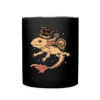 Steampunk Axolotl - Full Colour Mug - black - Front