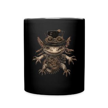 Steampunk Axolotl - Full Colour Mug - black - Front