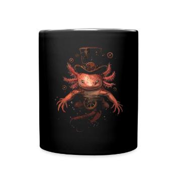 Steampunk Axolotl - Full Colour Mug - black - Front