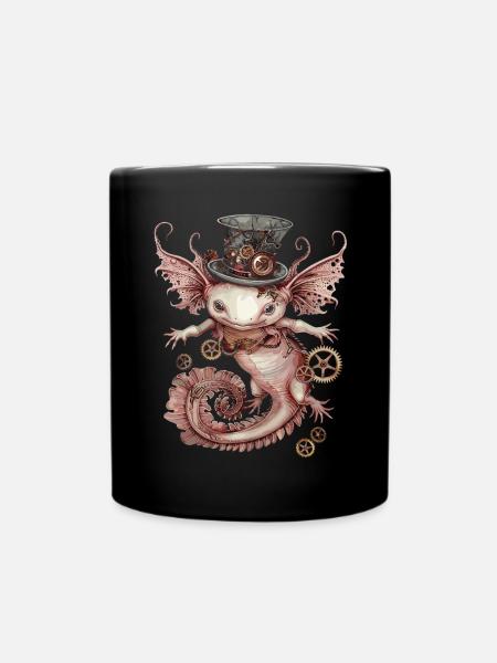 Steampunk Axolotl - Mug uni - noir