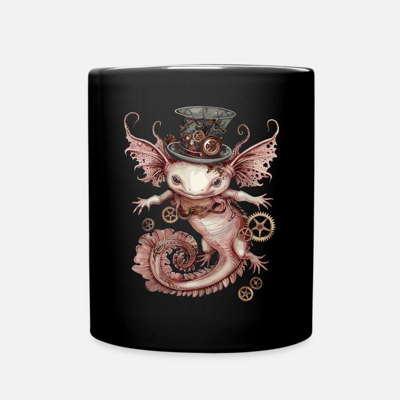 Steampunk Axolotl - Mug uni - noir