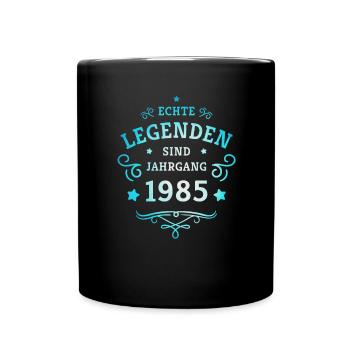 40th Birthday Legends are born in 1985 - Full Colour Mug - black - Front