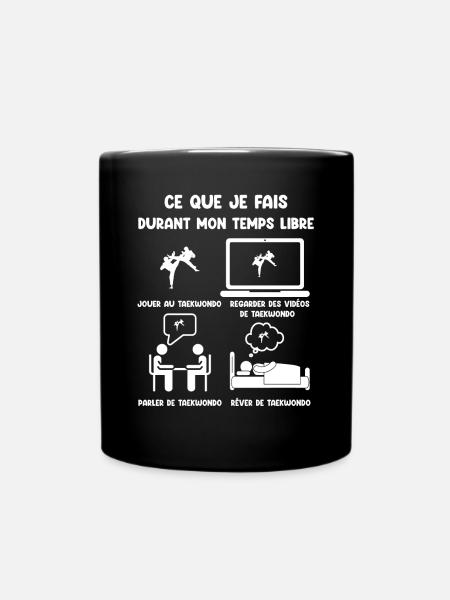 Freizeit Taekwondo Lustiger Humor - Tasse einfarbig - Schwarz