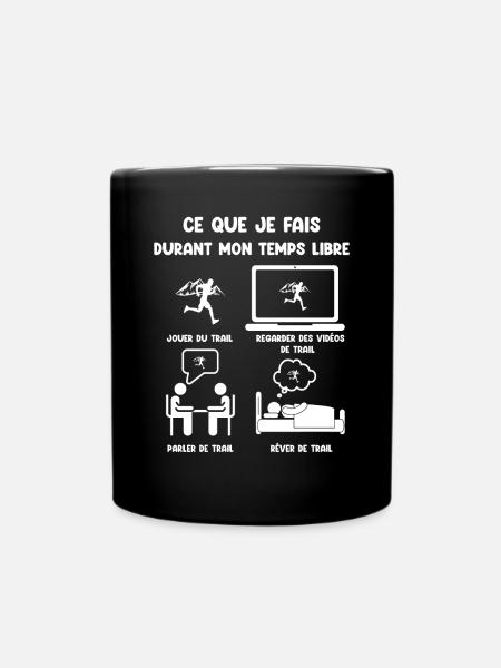 temps libre trail humour drôle - Mug uni - noir