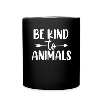 Seien Sie freundlich zu Tieren Wildlife Rescue Tierheim Tierheim - Tasse einfarbig - Schwarz - Vorne