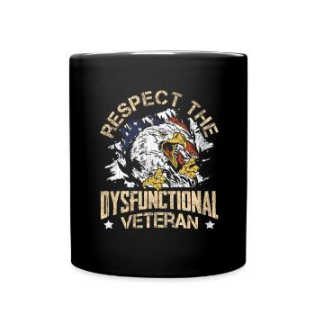 Veteran Medicated Dysfunctional - Tasse einfarbig - Schwarz - Vorne