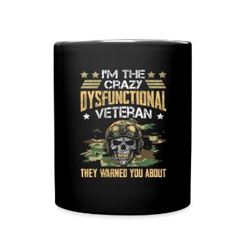 Veteran Medicated Dysfunctional - Tasse einfarbig - Schwarz - Vorne
