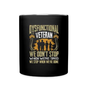 Veteran Medicated Dysfunctional - Tasse einfarbig - Schwarz - Vorne