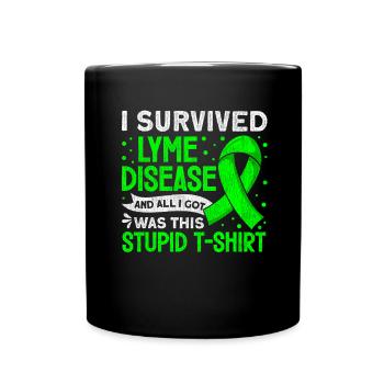Wear Green Lyme Disease Awareness - Full Colour Mug - black - Front