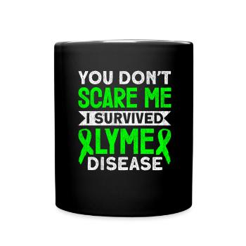 Wear Green Lyme Disease Awareness - Full Colour Mug - black - Front