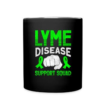 Wear Green Lyme Disease Awareness - Full Colour Mug - black - Front