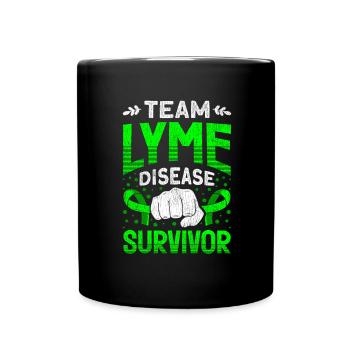 Wear Green Lyme Disease Awareness - Full Colour Mug - black - Front