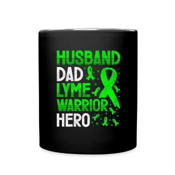 Wear Green Lyme Disease Awareness - Full Colour Mug - black - Front
