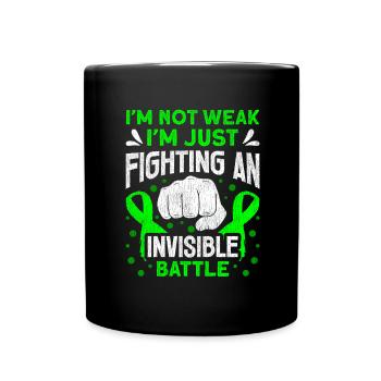Wear Green Lyme Disease Awareness - Full Colour Mug - black - Front